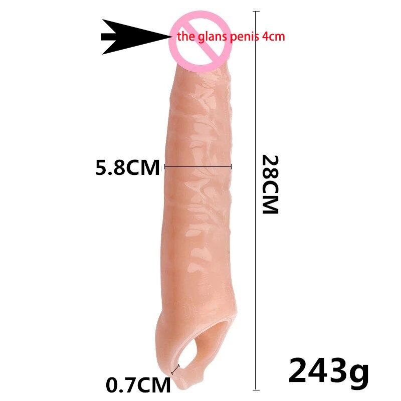 Reusable Penis Sleeve Big Penis Extender