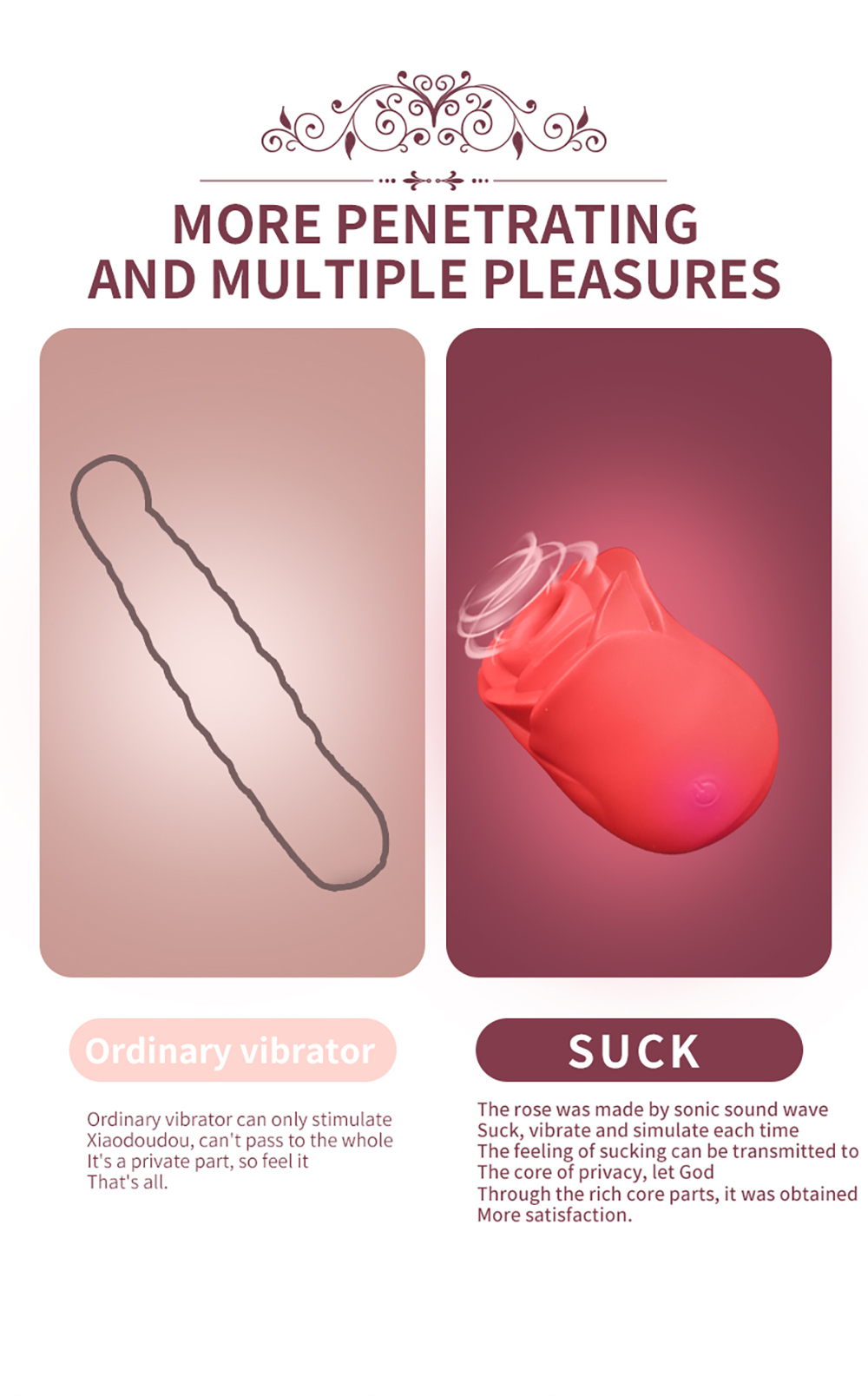 Red Rose Sucking Vibrator For Women
