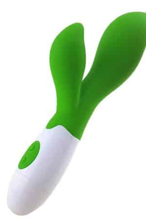 Masajeador vibrador de varita de clítoris punto G verde para mujer