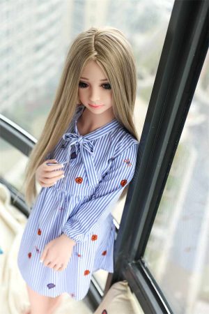 Jean - 100 см дешевая маленькая плоская секс-кукла с плоской грудью